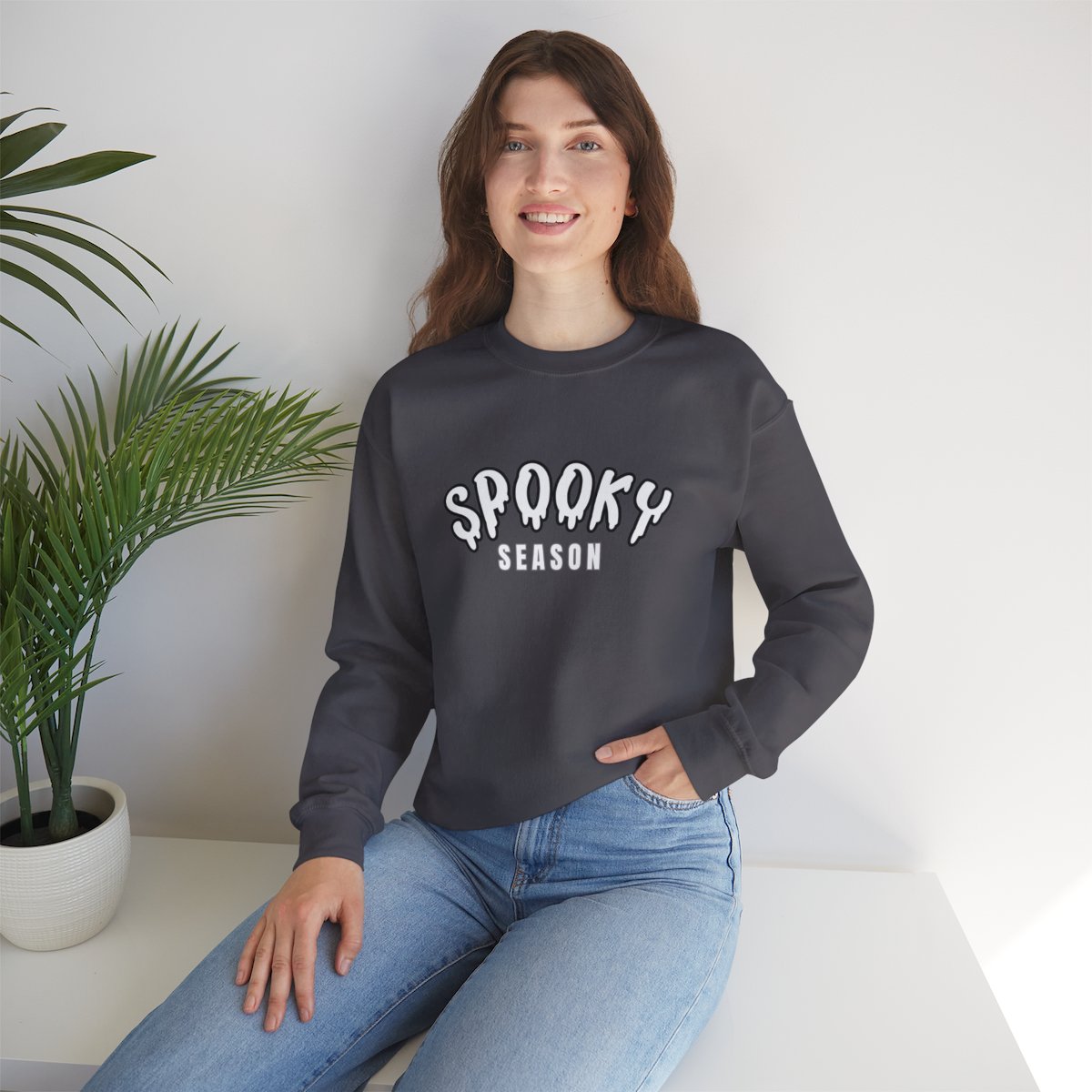 Spooky Season Crew Neck Sweatshirt - Unisex Heavy Blend for Ultimate Comfort