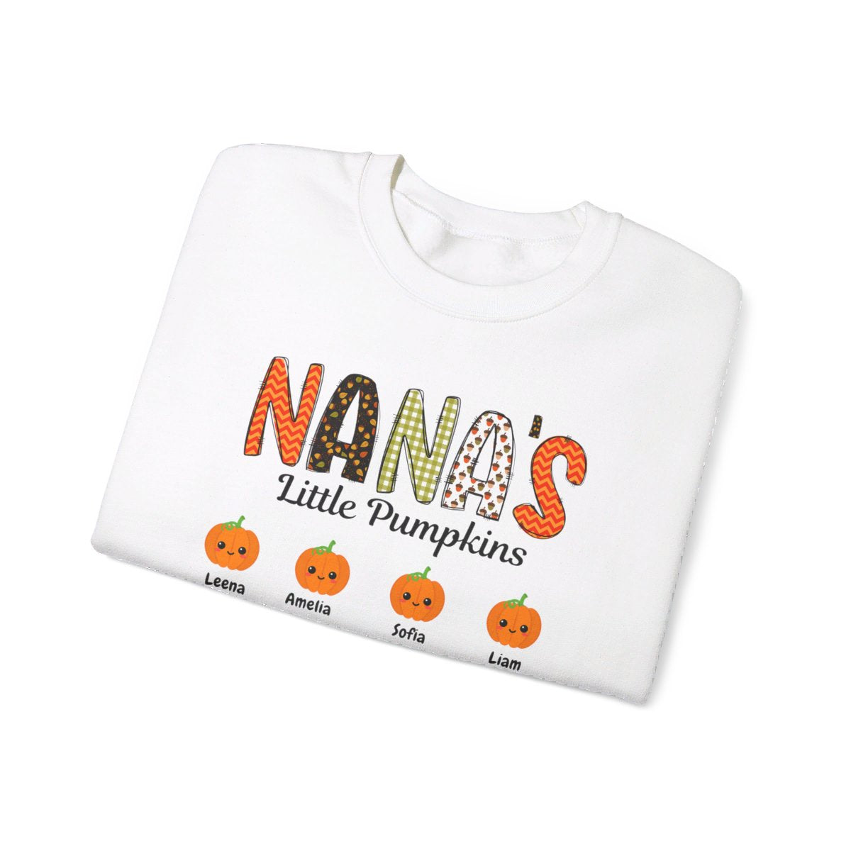 Get trendy with Nana's Little Pumpkins Fall Sweatshirt: Customizable Grandchildren's Names -  available at Good Gift Company. Grab yours for $28.99 today!