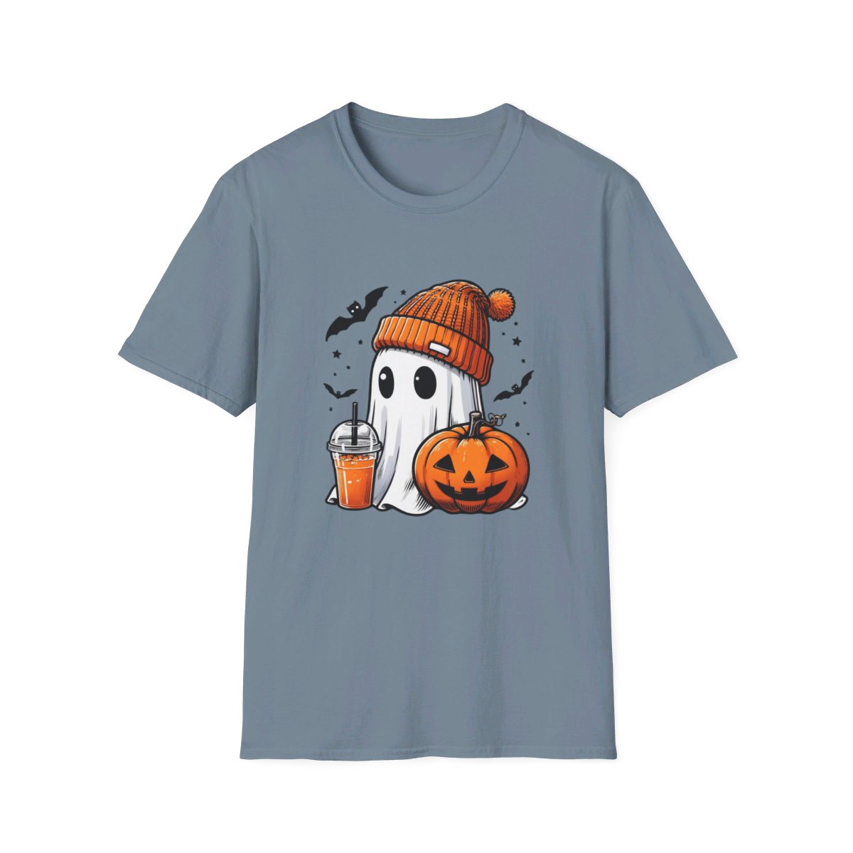 Get trendy with Cute Orange Beanie Ghost Drinking Festive Coffee Shop drink T-Shirt – Spooky and Adorable Specialty Drink Lover Tee -  available at Good Gift Company. Grab yours for $19.99 today!