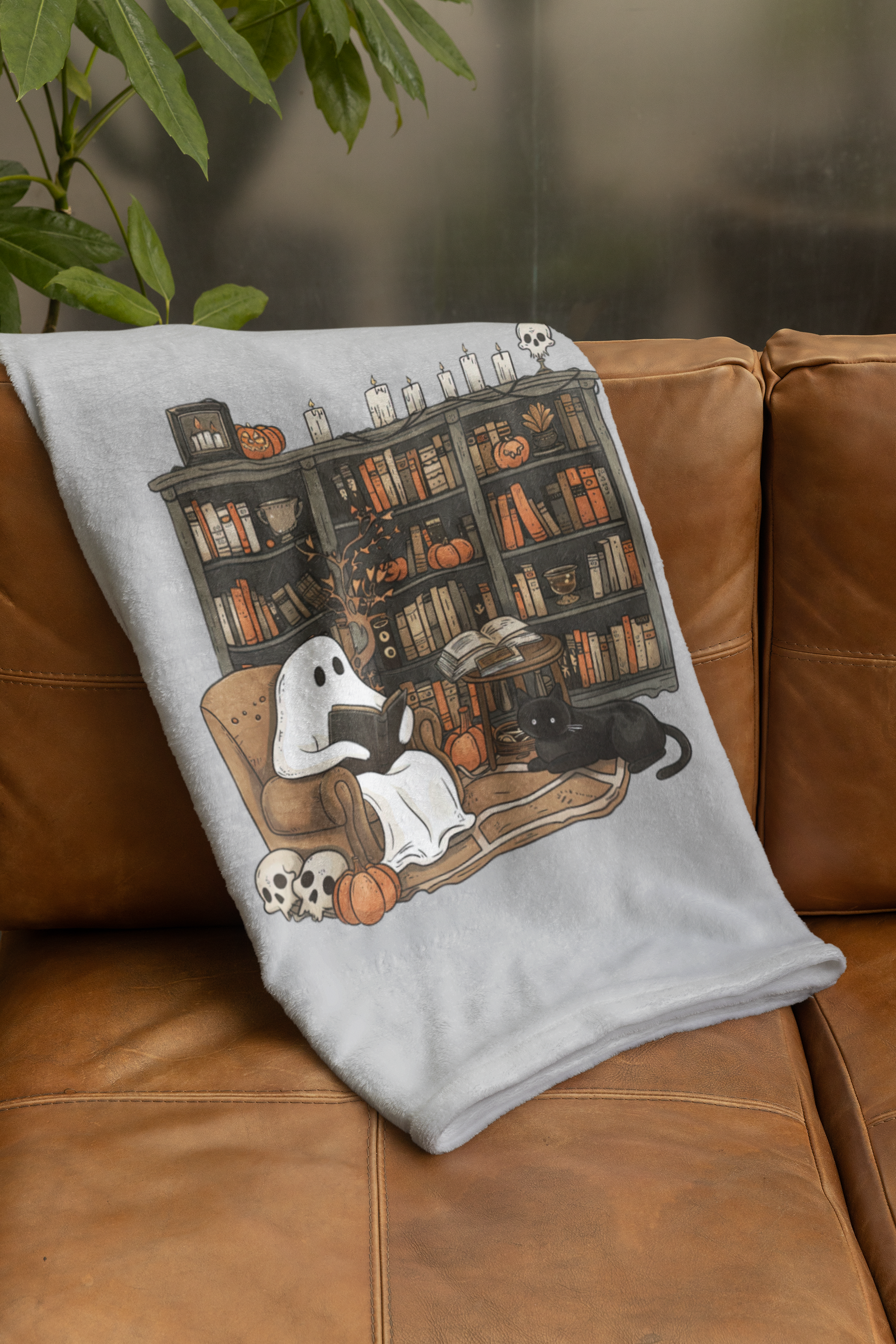 Get trendy with Cozy Halloween Spooky Ghost Reading Blanket -  available at Good Gift Company. Grab yours for $39.99 today!