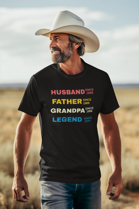 Get trendy with Husband, father, grandpa, legend Unisex Classic Tee -  available at Good Gift Company. Grab yours for $24.95 today!