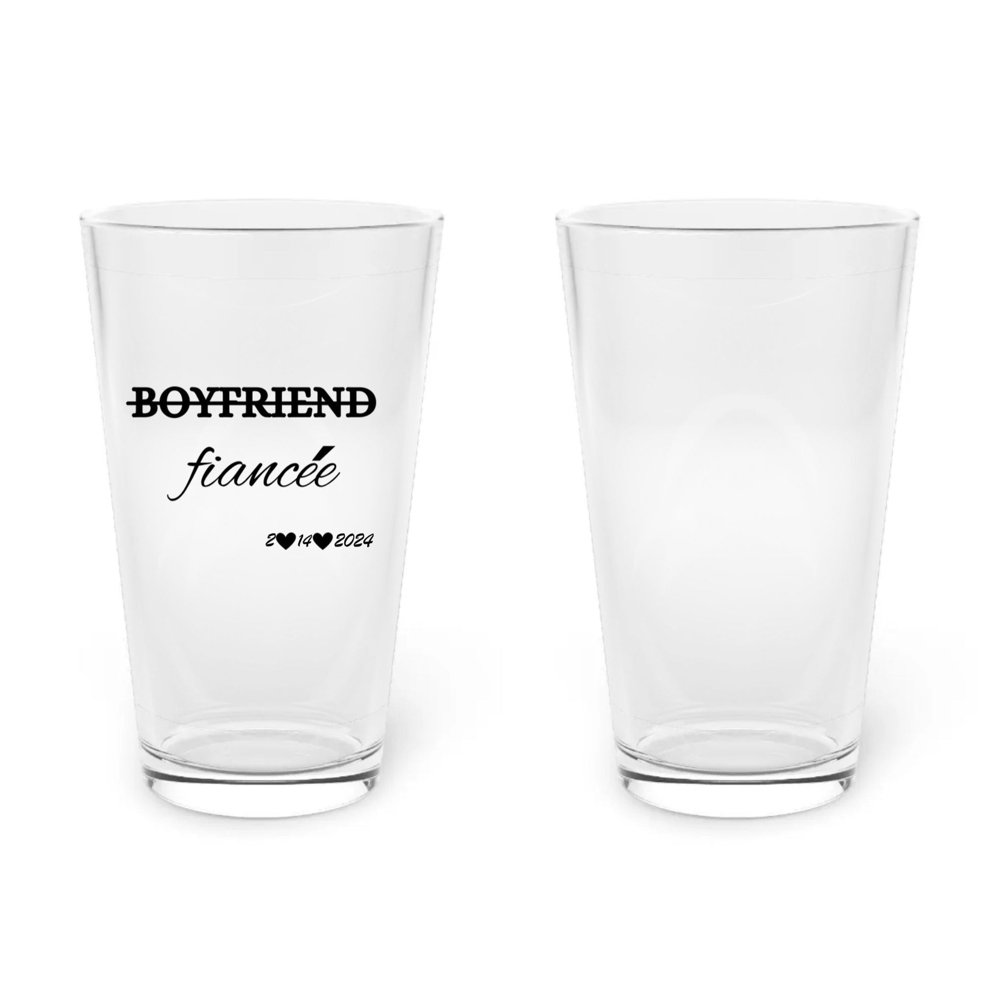 Get trendy with From Boyfriend to Fiancée:  16oz Pint Glass -  available at Good Gift Company. Grab yours for $17 today!