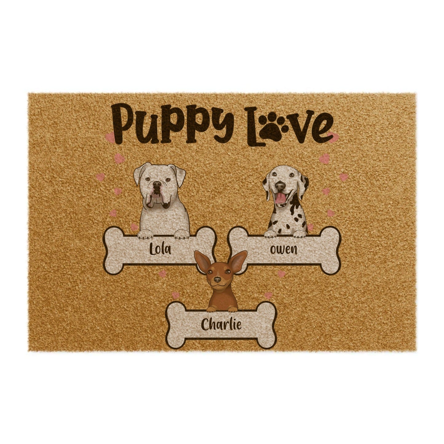 Get trendy with Puppy Love Outdoor Doormat -  available at Good Gift Company. Grab yours for $38.95 today!