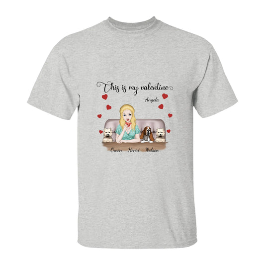 Get trendy with This is my Valentine (dogs)  T-Shirt -  available at Good Gift Company. Grab yours for $0 today!